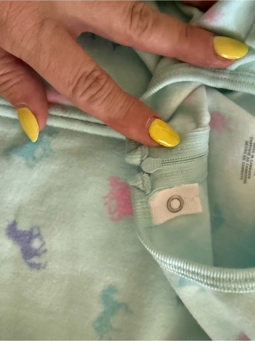 OshKosh B'gosh Light Aqua Unicorn Print Fleece Pajamas
